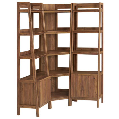 Bixby 3-piece Corner Bookshelf Set with Narrow Bookshelves