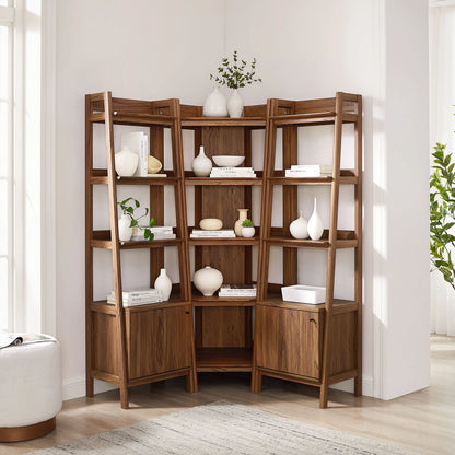 Bixby 3-piece Corner Bookshelf Set with Narrow Bookshelves