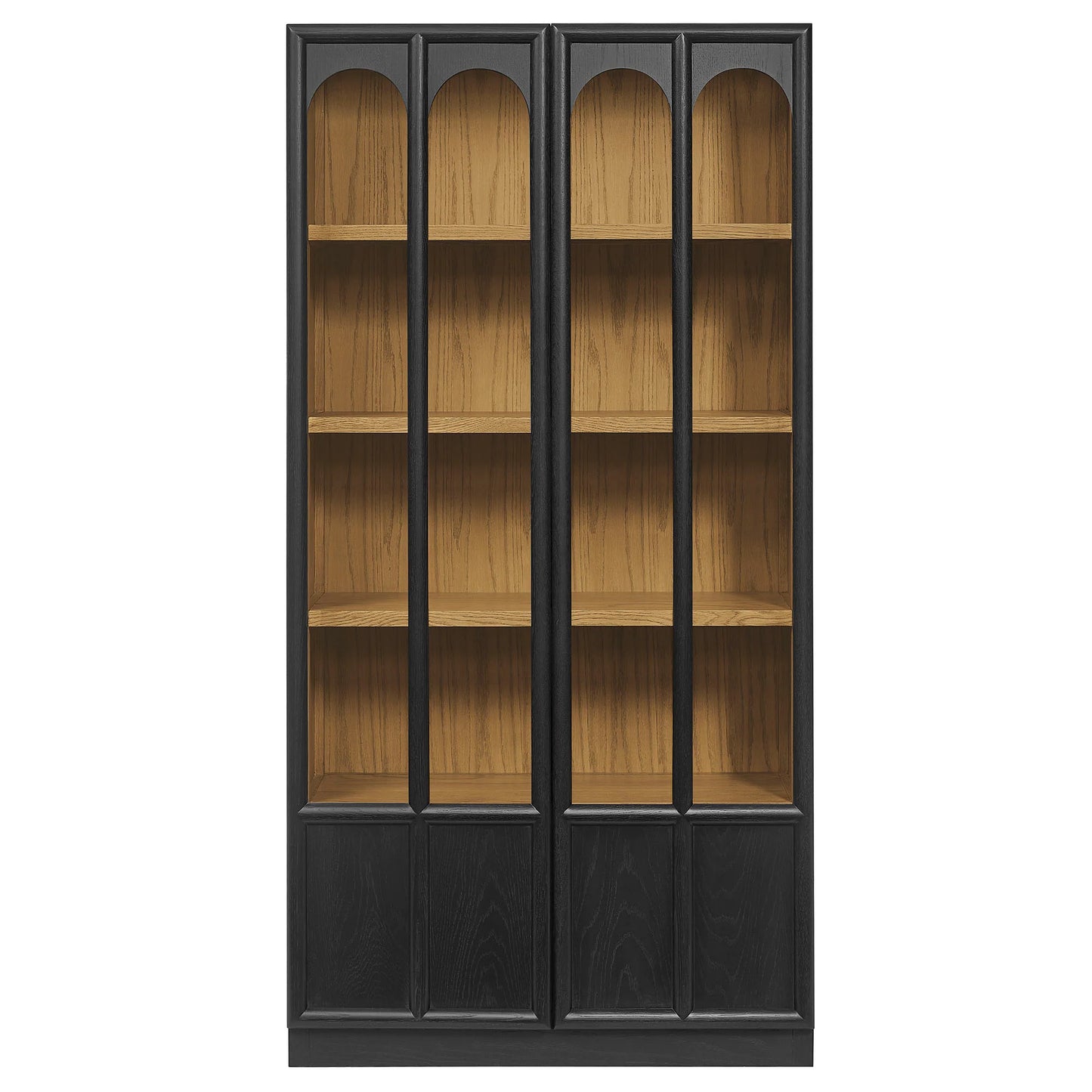 Anwen Solid Wood and Glass Display Cabinet