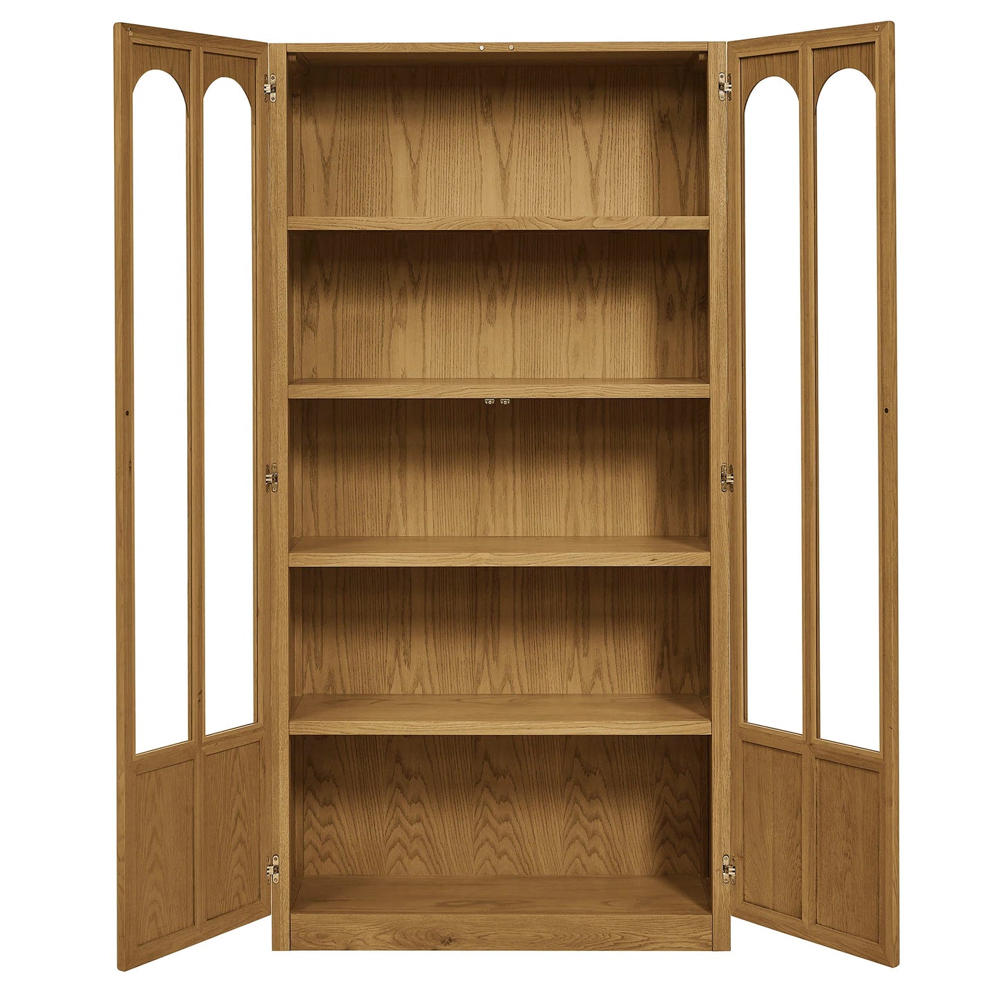 Anwen Solid Wood and Glass Display Cabinet