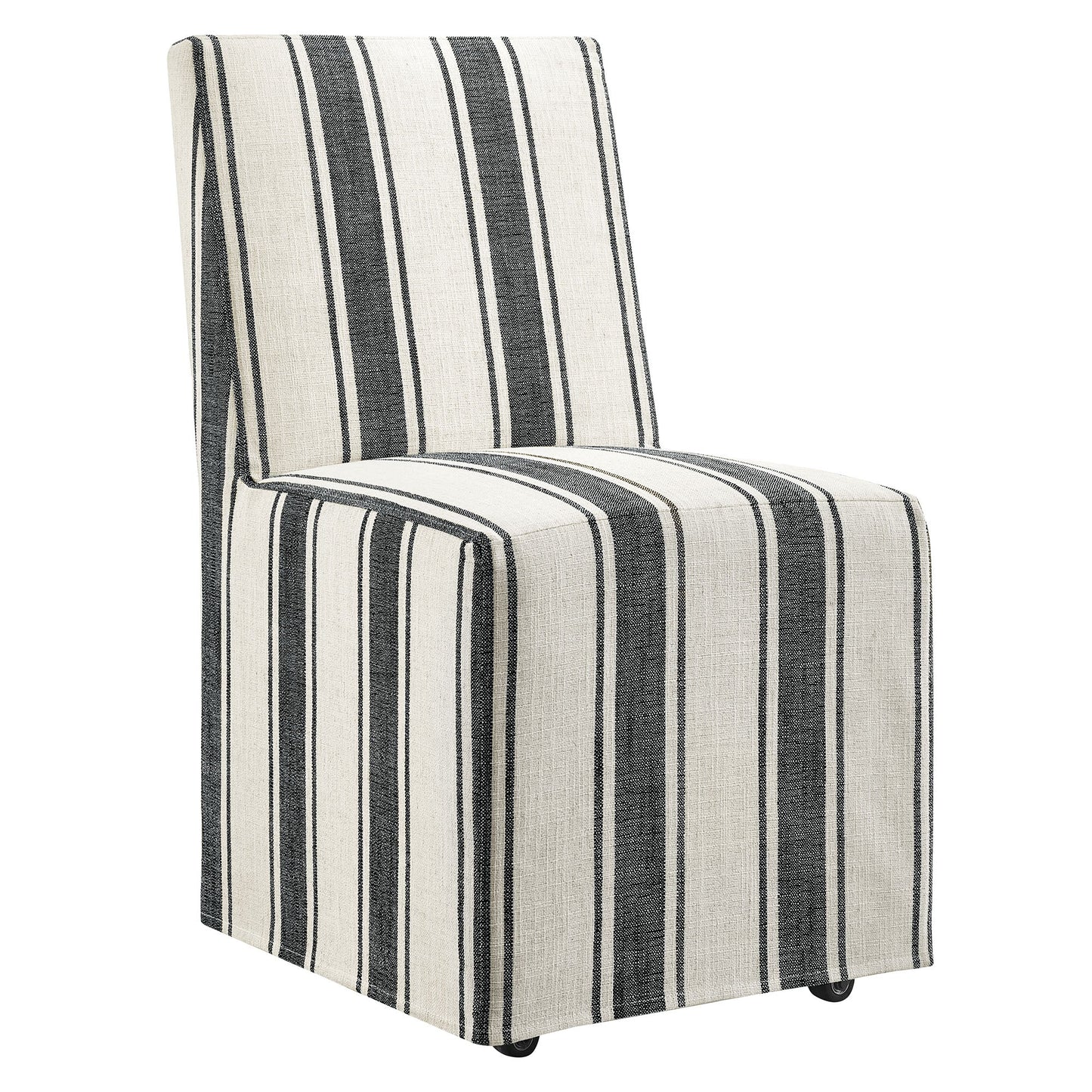 Tessera Striped Slipcovered Dining Side Chair