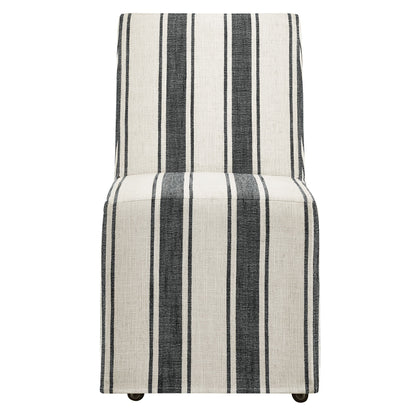Tessera Striped Slipcovered Dining Side Chair