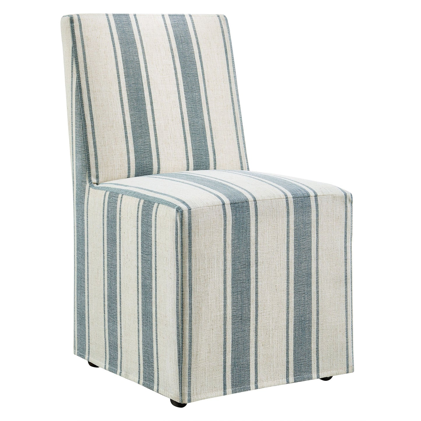 Tessera Striped Slipcovered Dining Side Chair