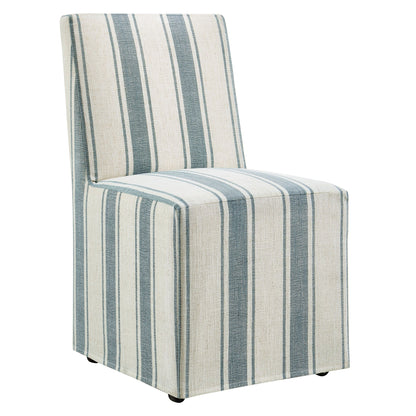 Tessera Striped Slipcovered Dining Side Chair