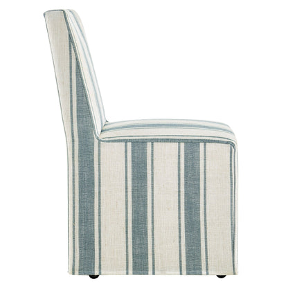 Tessera Striped Slipcovered Dining Side Chair