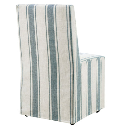 Tessera Striped Slipcovered Dining Side Chair