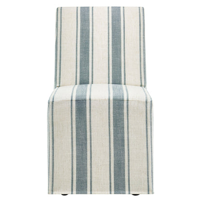 Tessera Striped Slipcovered Dining Side Chair