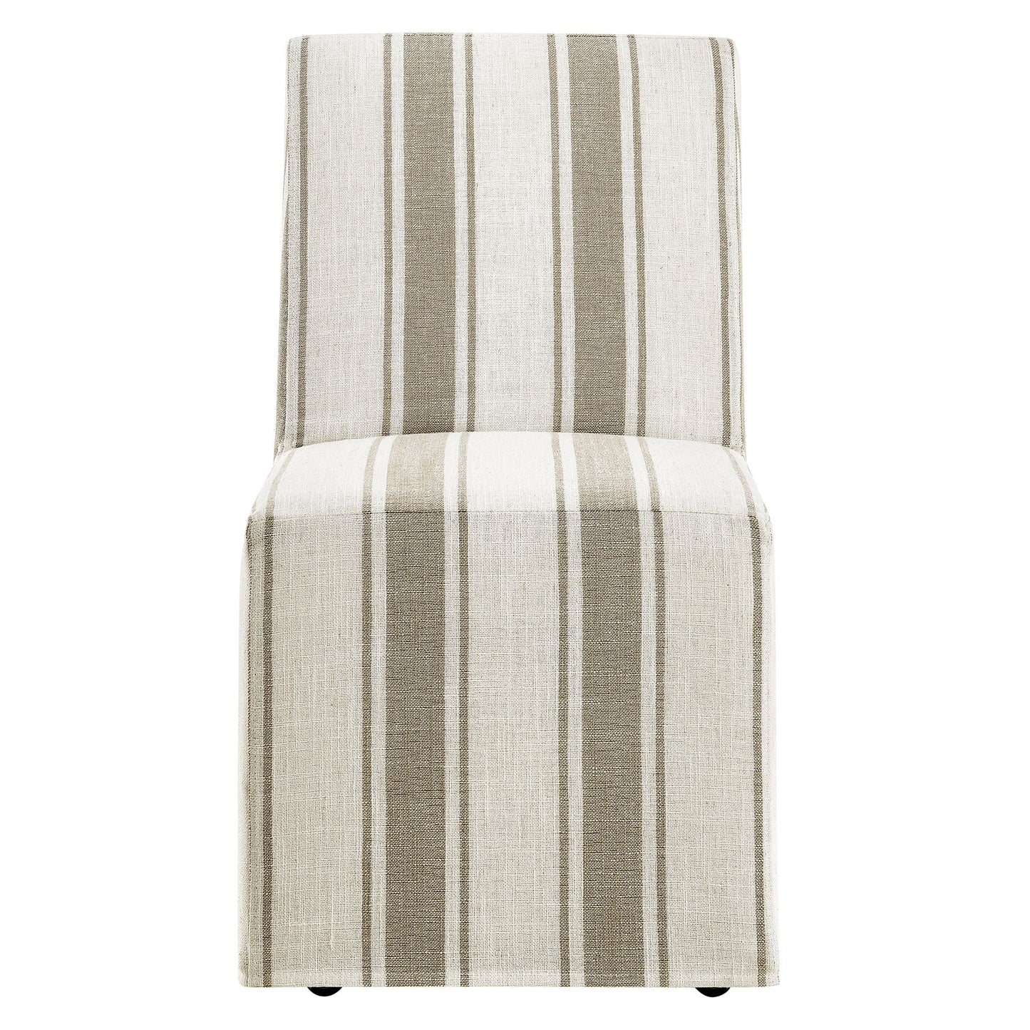 Tessera Striped Slipcovered Dining Side Chair