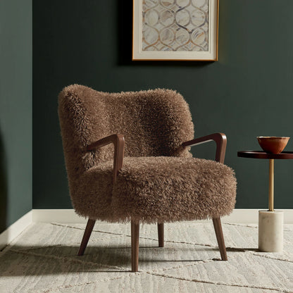 Zerra Faux Shearling Accent Armchair