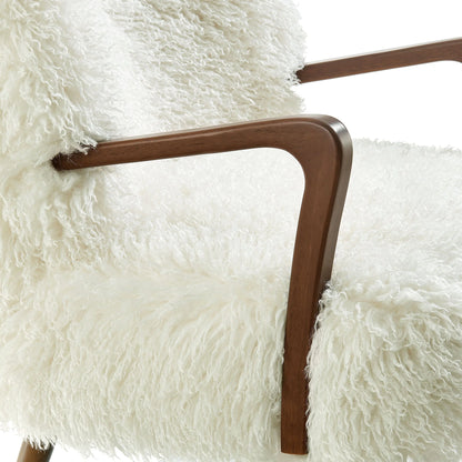 Zerra Faux Shearling Accent Armchair