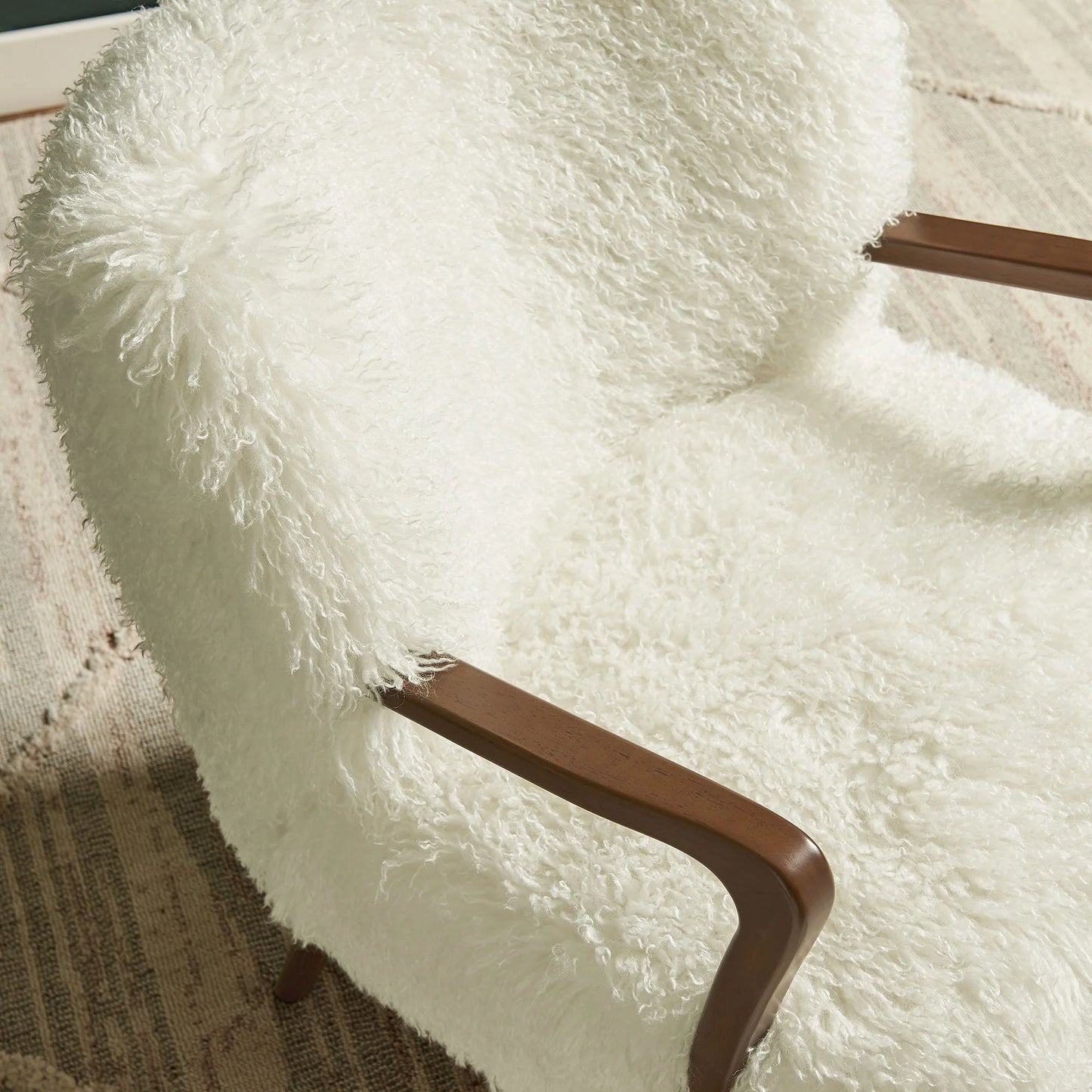 Zerra Faux Shearling Accent Armchair
