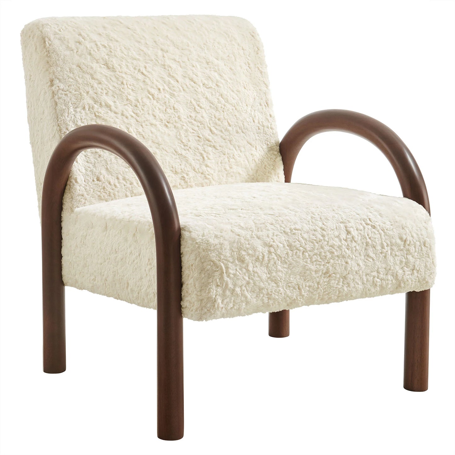 Lunet Faux Shearling Accent Armchair