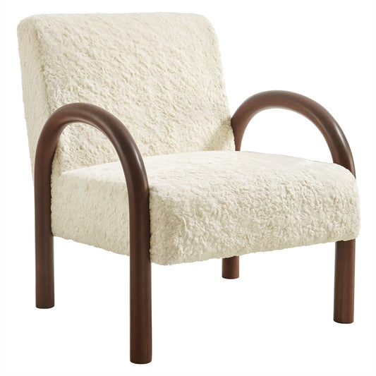 Lunet Faux Shearling Accent Armchair