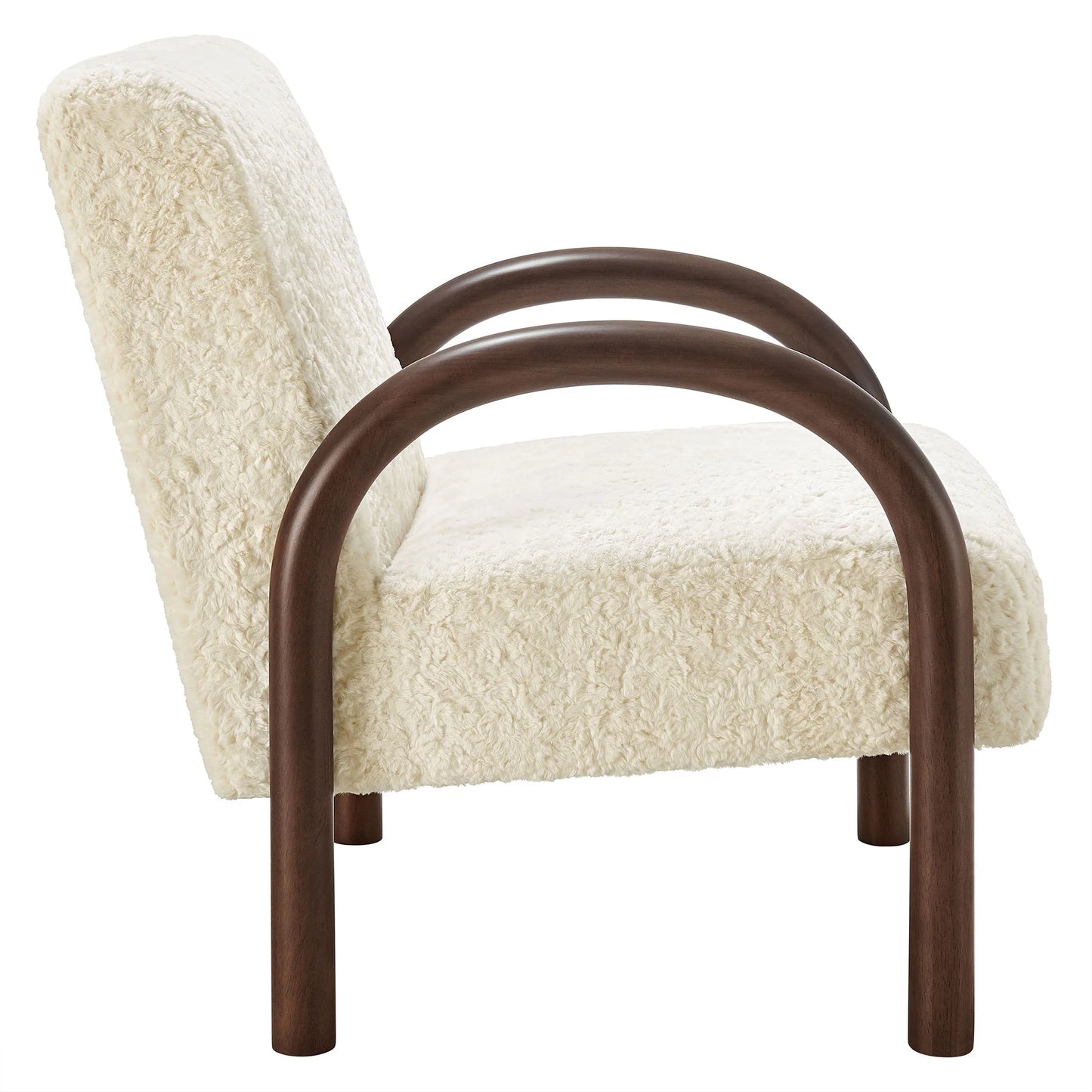 Lunet Faux Shearling Accent Armchair