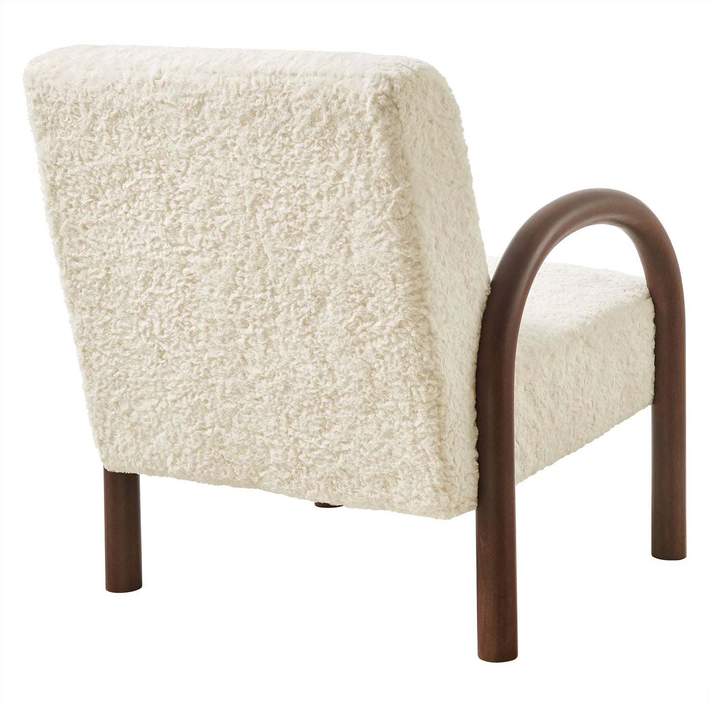 Lunet Faux Shearling Accent Armchair