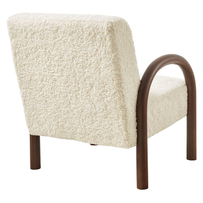 Lunet Faux Shearling Accent Armchair