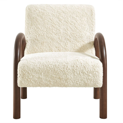 Lunet Faux Shearling Accent Armchair