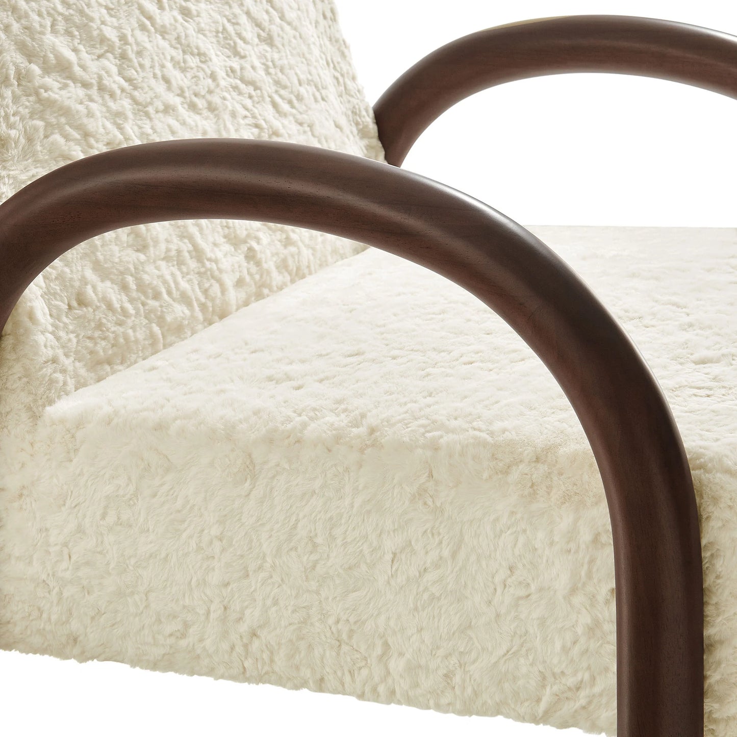 Lunet Faux Shearling Accent Armchair