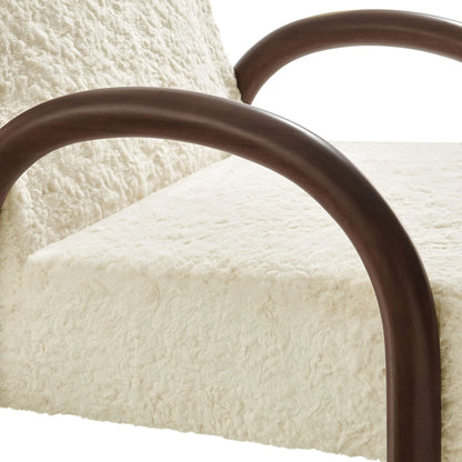 Lunet Faux Shearling Accent Armchair