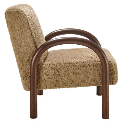 Lunet Faux Shearling Accent Armchair