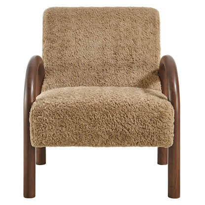 Lunet Faux Shearling Accent Armchair