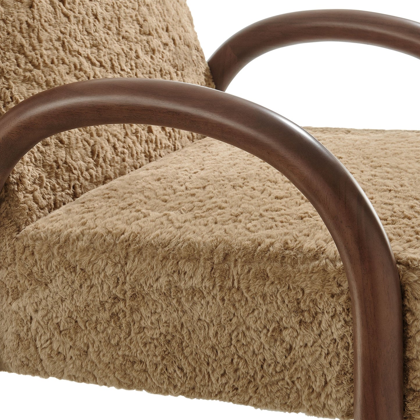 Lunet Faux Shearling Accent Armchair