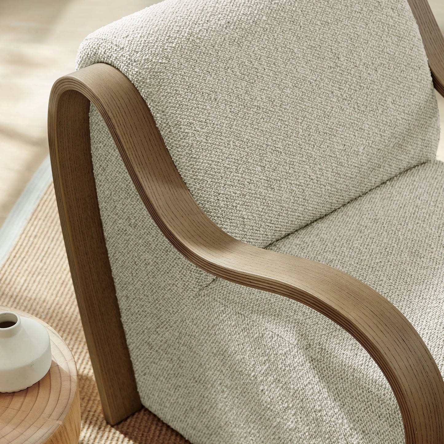 Atrium Lattice Boucle Accent Armchair