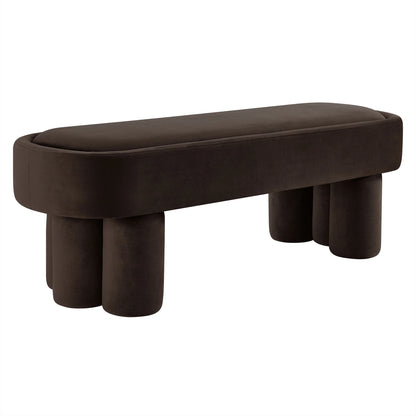 Mossi Oval Performance Velvet Accent Bench