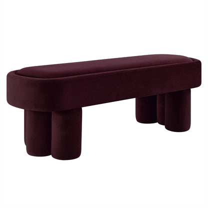 Mossi Oval Performance Velvet Accent Bench