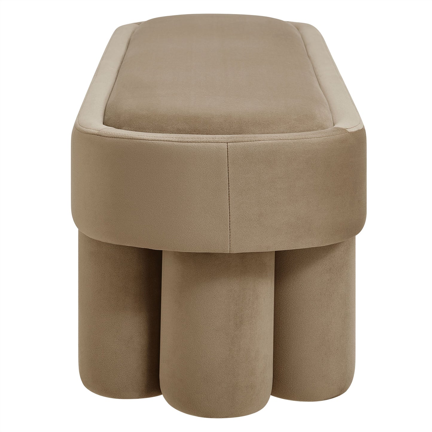 Mossi Oval Performance Velvet Accent Bench