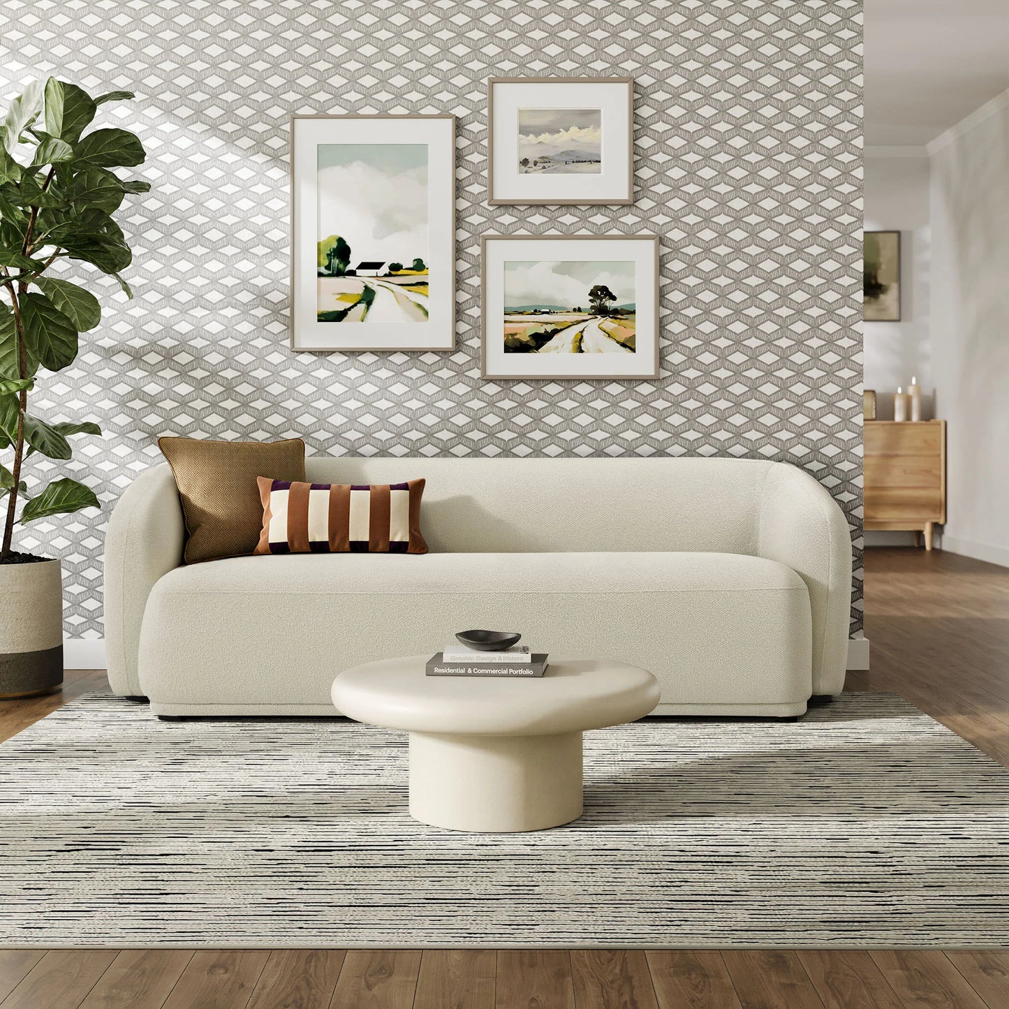 Monica 88 Inch Boucle Fabric Sofa