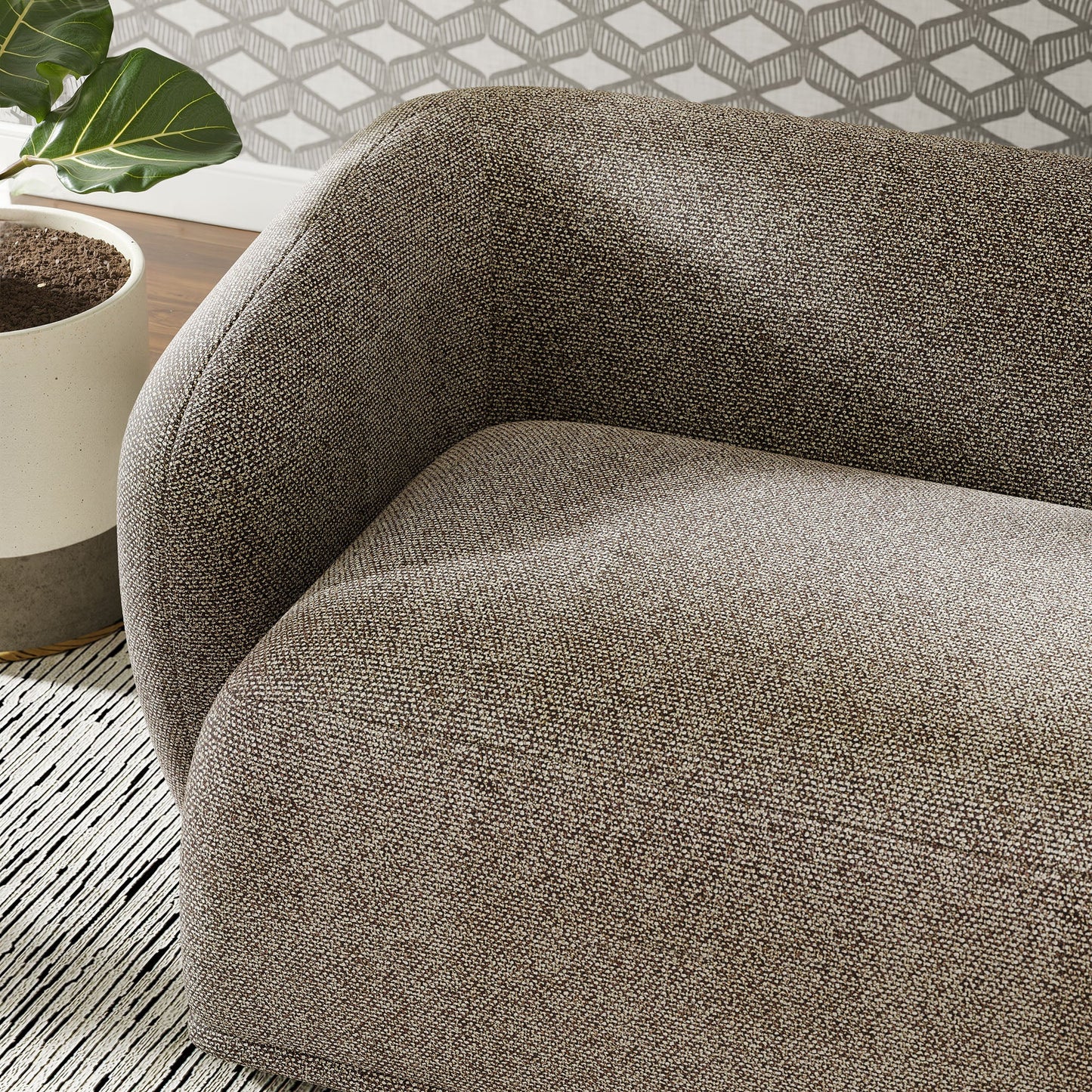 Monica 88 Inch Boucle Fabric Sofa