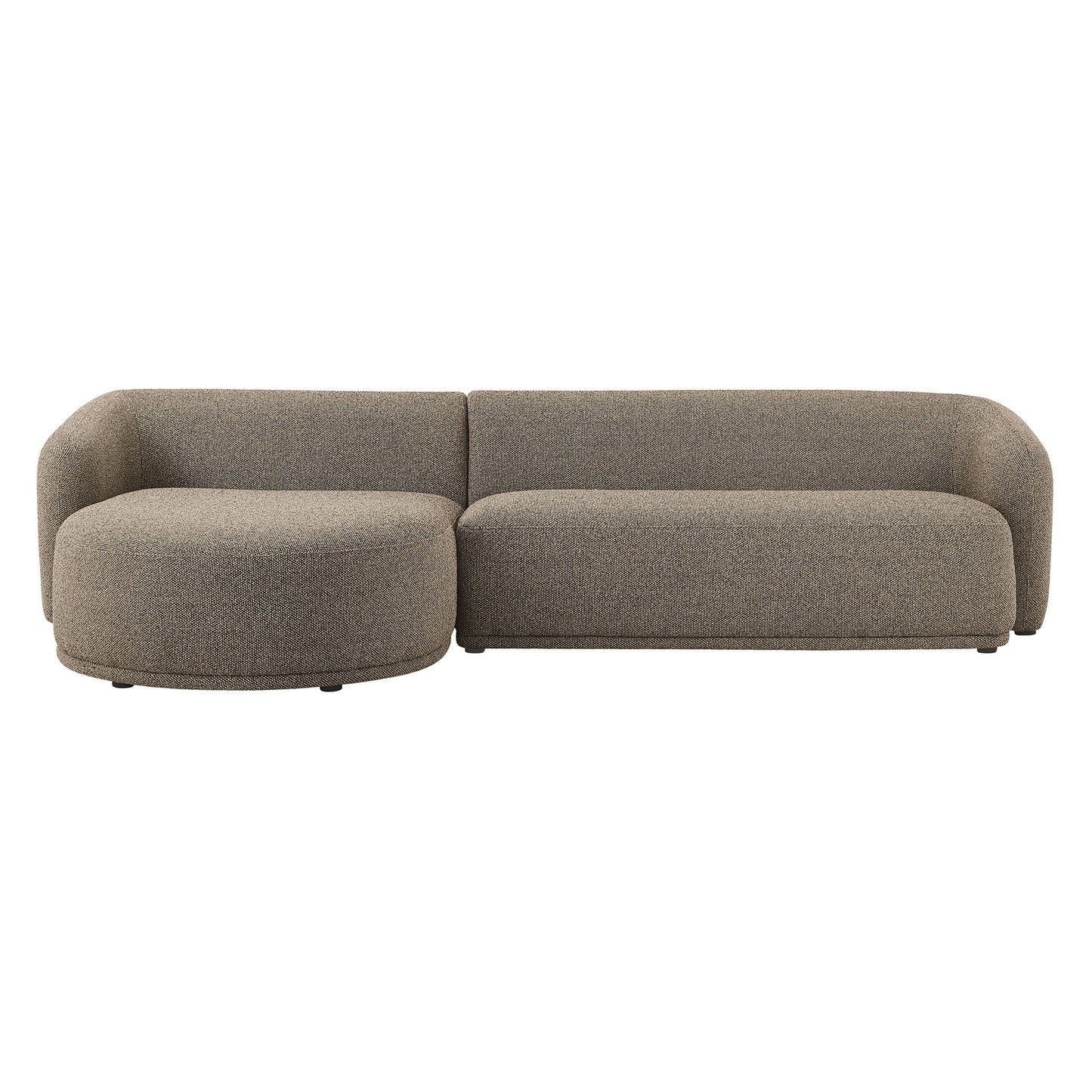 Monica 2 Piece Left Facing Boucle Fabric Modular Sofa with Chaise