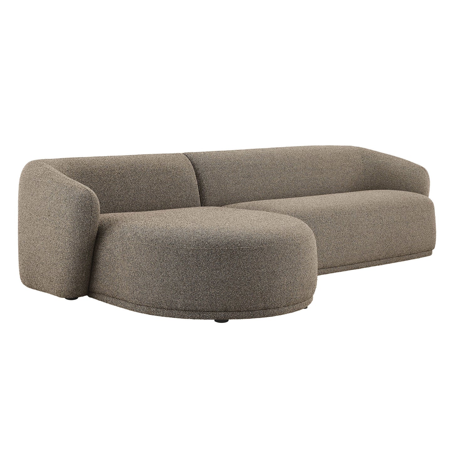 Monica 2 Piece Left Facing Boucle Fabric Modular Sofa with Chaise