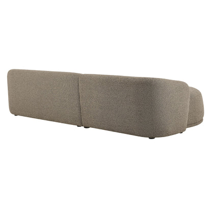 Monica 2 Piece Left Facing Boucle Fabric Modular Sofa with Chaise