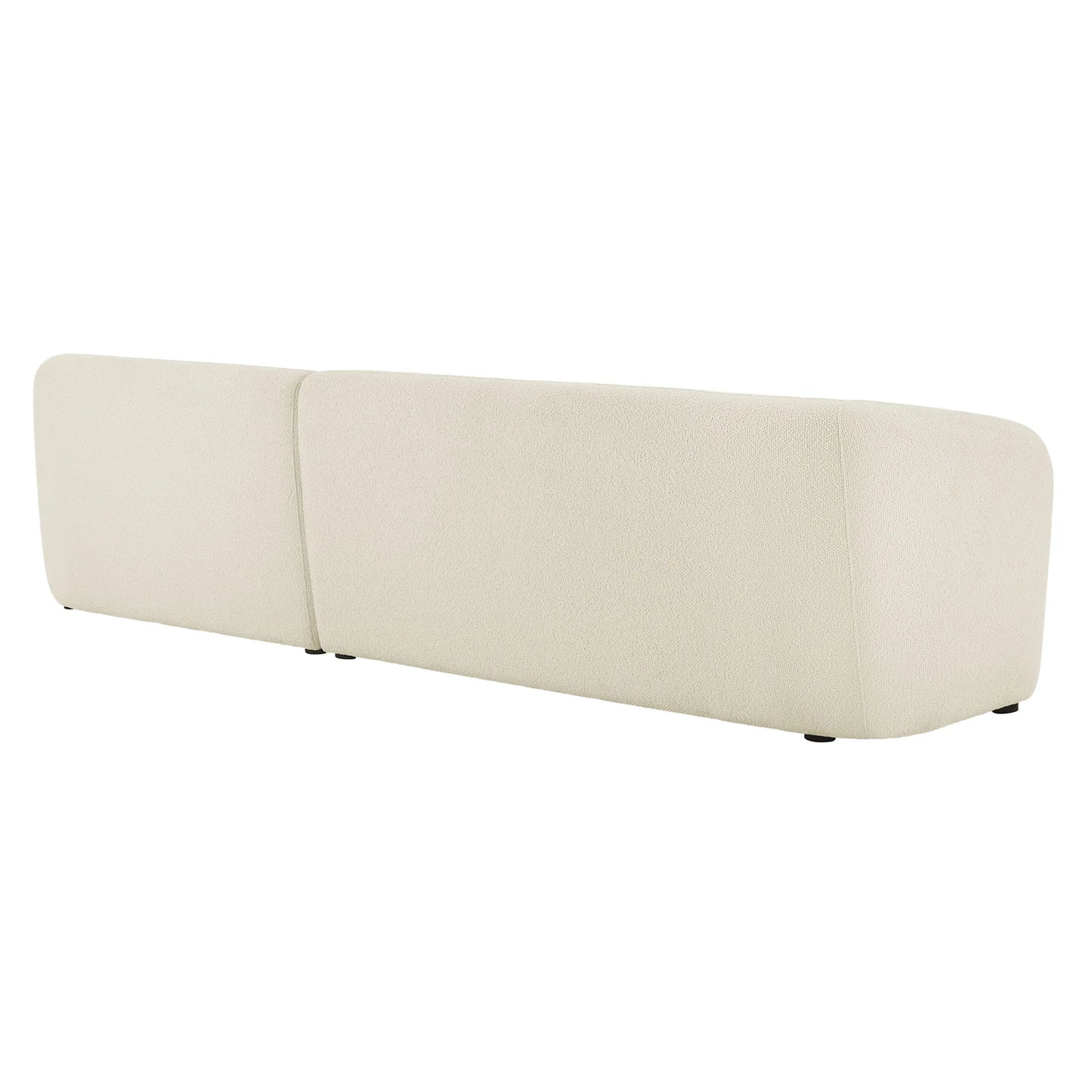 Monica 2 Piece Right Facing Boucle Fabric Modular Sofa with Chaise