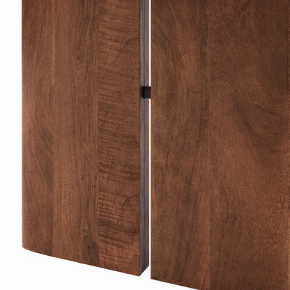 Amistad 60‑Inch Walnut Green Marble Dining Table