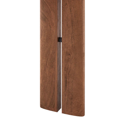 Amistad 46‑Inch Walnut Green Marble Console Table