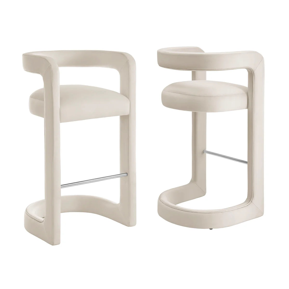 Winslow Performance Velvet Bar Stool Set of 2