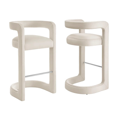 Winslow Performance Velvet Bar Stool Set of 2