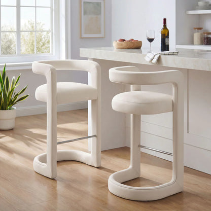 Winslow Performance Velvet Bar Stool Set of 2
