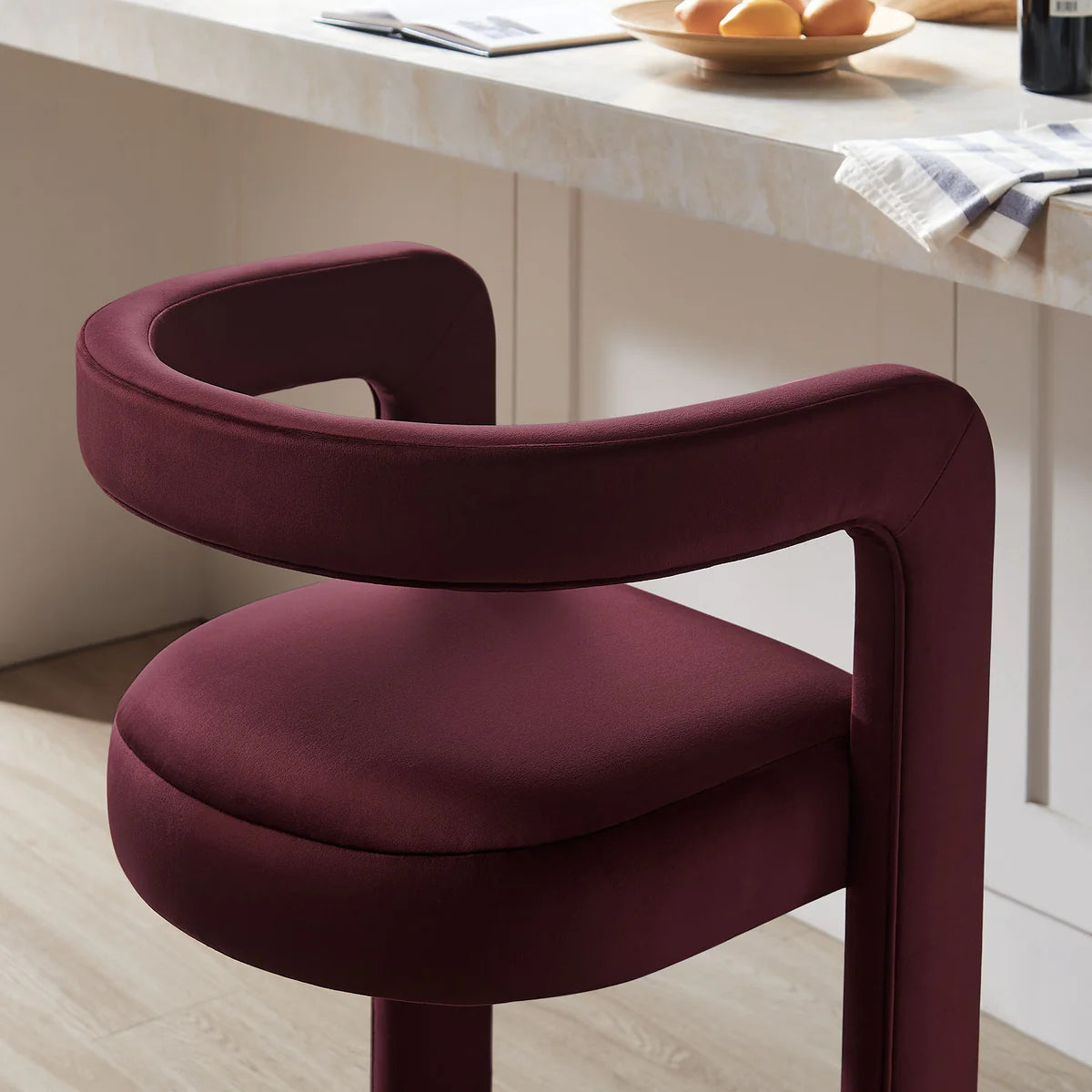Winslow Performance Velvet Bar Stool Set of 2