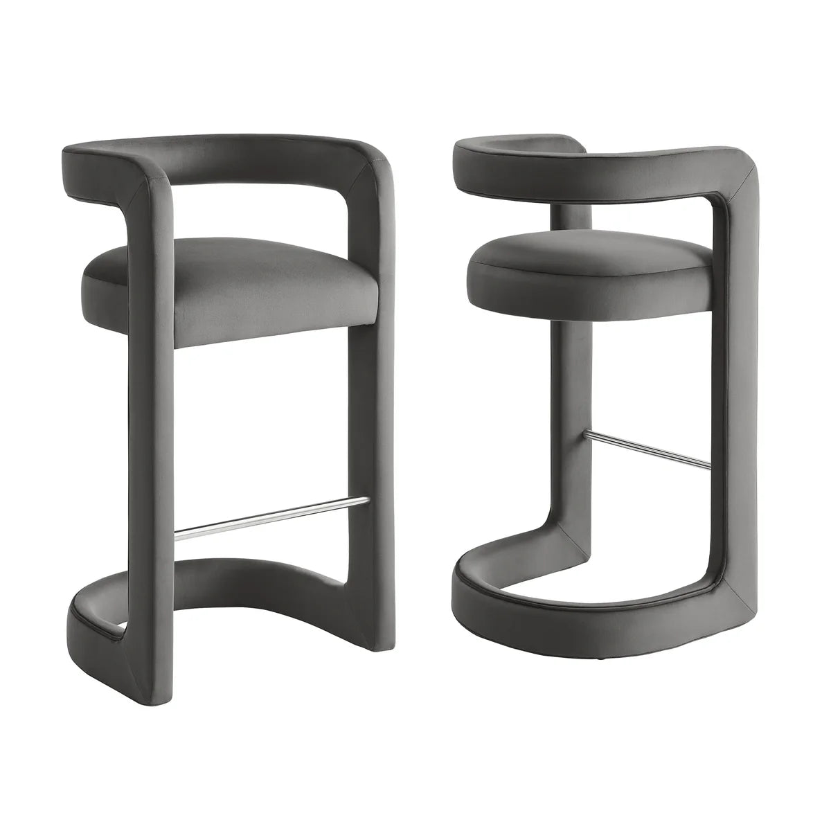 Winslow Performance Velvet Bar Stool Set of 2