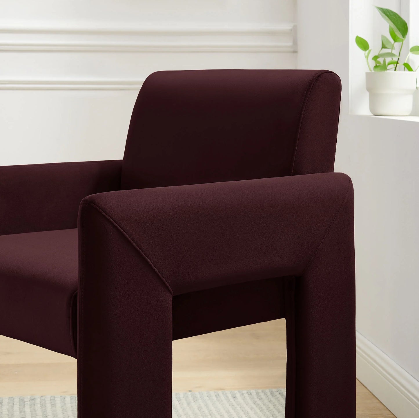 Daven Stain-Resistant Performance Velvet Dining Armchair