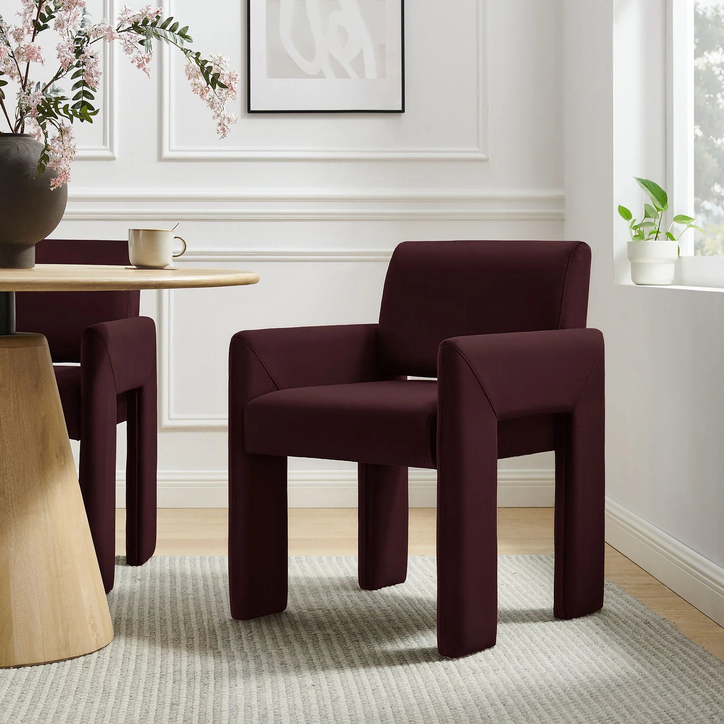 Daven Stain-Resistant Performance Velvet Dining Armchair
