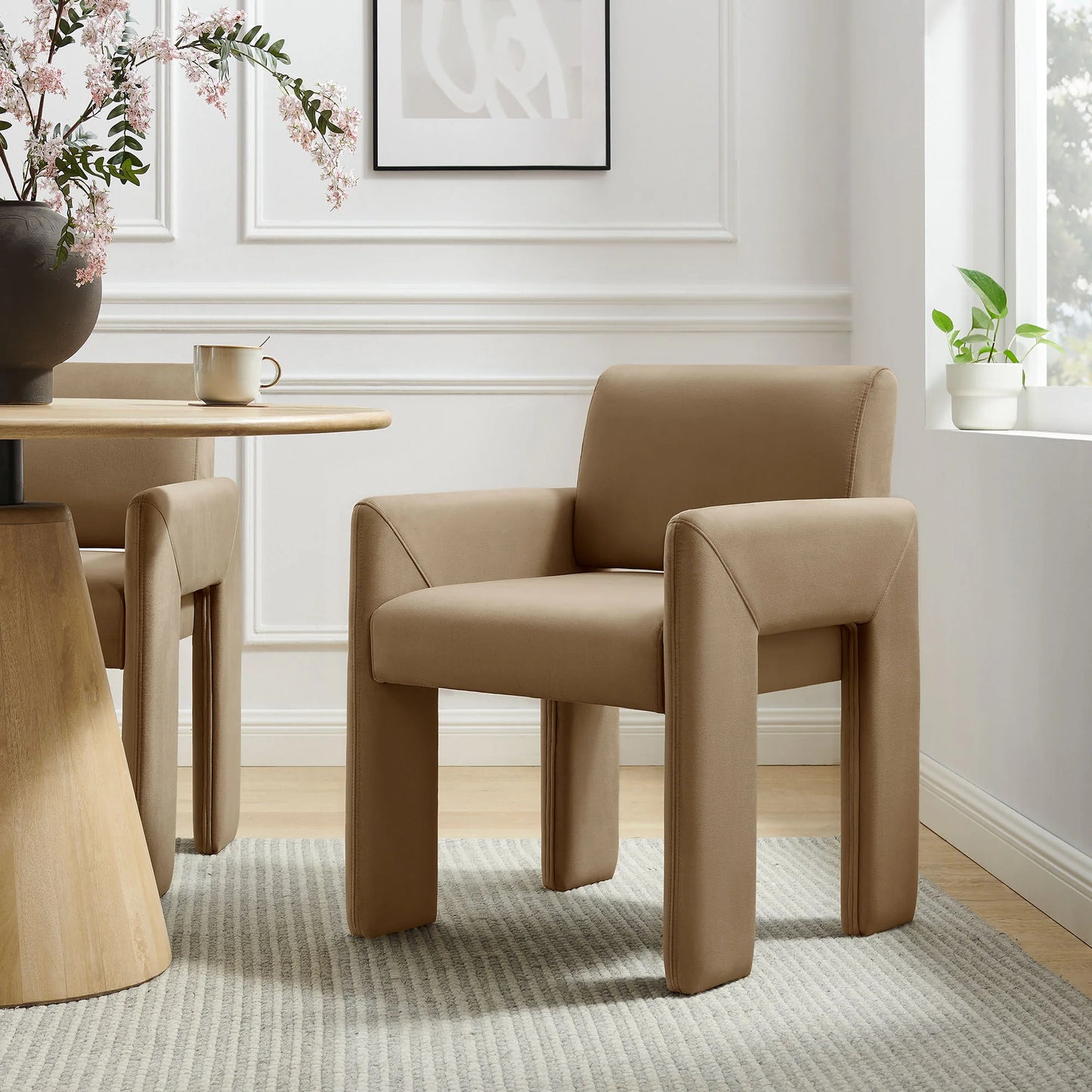 Daven Stain-Resistant Performance Velvet Dining Armchair