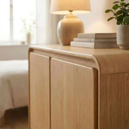 Lumo Modern Curved Edge 2‑Door Cabinet