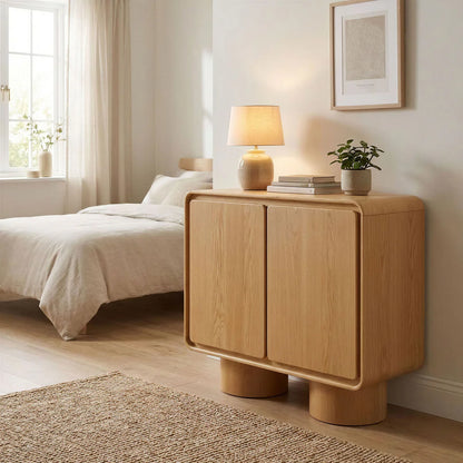 Lumo Modern Curved Edge 2‑Door Cabinet