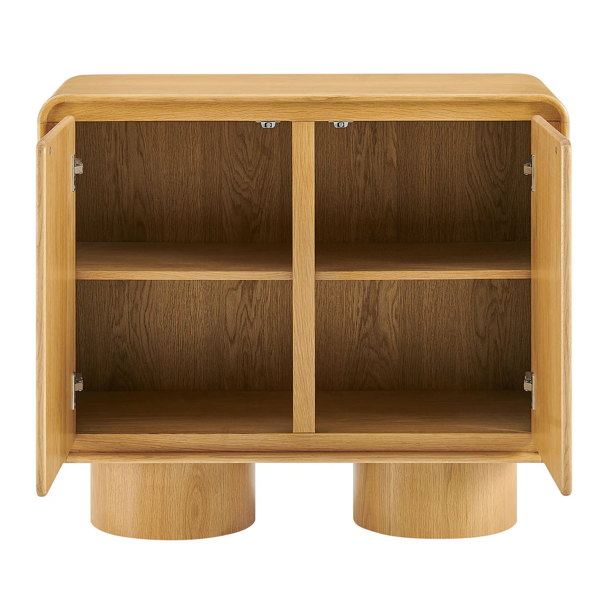 Lumo Modern Curved Edge 2‑Door Cabinet
