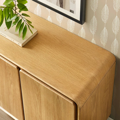 Lumo Modern Curved Edge 2‑Door Cabinet